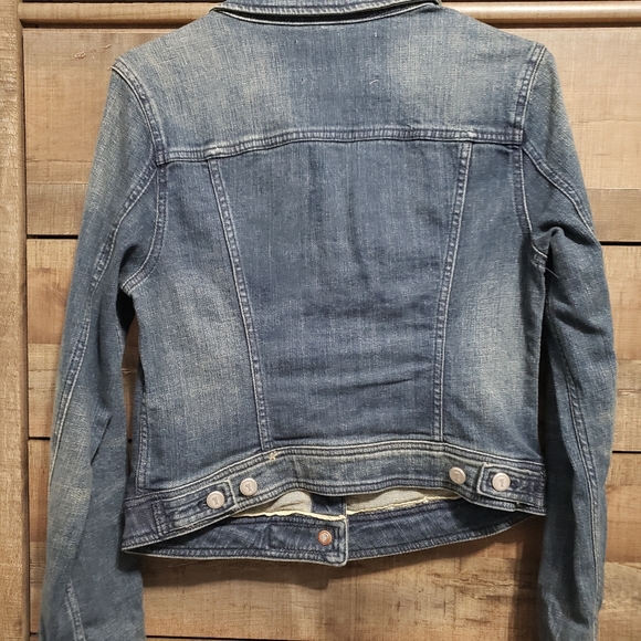 NEW Anthro Distressed Denim Jacket - Picture 3 of 12